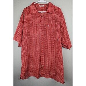 Marc Ecko Y2K Men's XL Red Logo Button Down Shirt Short Sleeve
